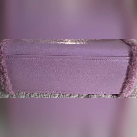 Kate Spade Jette Faux Shearling Pink Quartz Tote Bag New W/out Tags - Picture 9 of 9